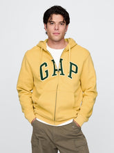 VintageSoft Arch Logo Full-Zip Yellow Hoodie