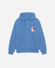 STUSSY KINGPIN ZIP HOODIE BLUE