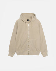 STUSSY BUANA ZIP HOODIE PIGMENT DYED KHAKI