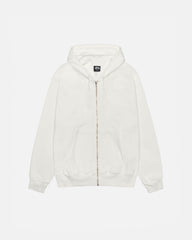 BUANA ZIP HOODIE PIGMENT DYED WHITE