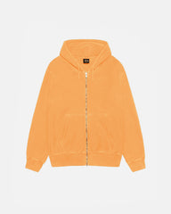 STUSSY BUANA ZIP HOODIE PIGMENT DYED ORANGE
