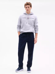 Embroidered Tommy Hilfiger Logo Grey Hoodie