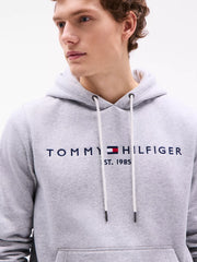Embroidered Tommy Hilfiger Logo Grey Hoodie