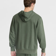 Vintage Wash Lightweight Green Hoodie