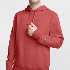 Powerblend Red Hoodie Tonal Script Logo