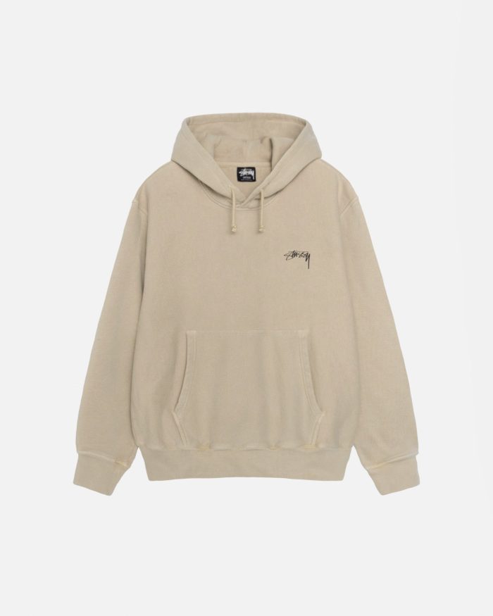 SMOOTH STOCK HOODIE PIGMENT DYED KHAKI