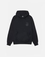 8 BALL HOODIE PIGMENT DYED BLACK