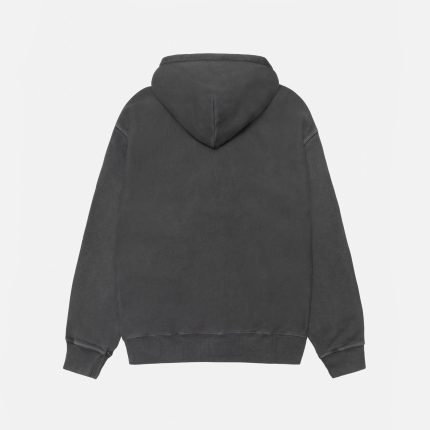 SMOOTH STOCK ZIP HOODIE PIGMENT DYED BLACK