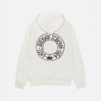 BUANA ZIP HOODIE PIGMENT DYED WHITE