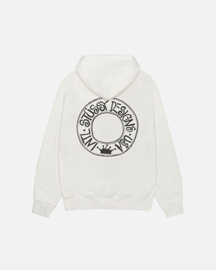 BUANA ZIP HOODIE PIGMENT DYED WHITE