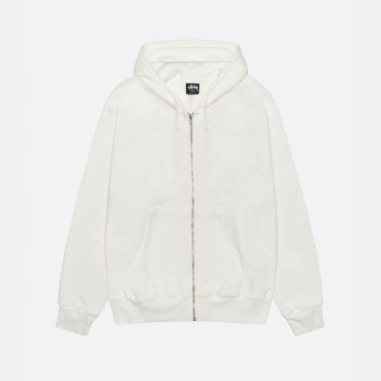 BUANA ZIP HOODIE PIGMENT DYED WHITE