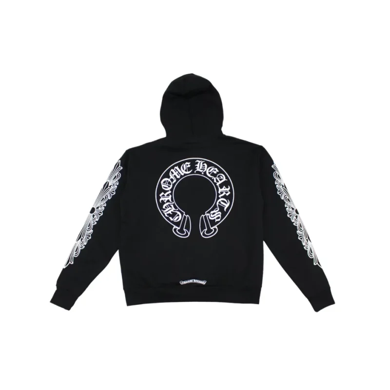 CH Floral Horseshoe Pullover Hoodie Black