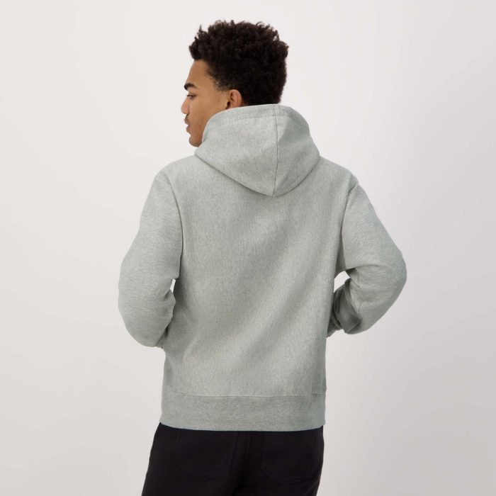 Reverse Weave Grey Hoodie C Logo