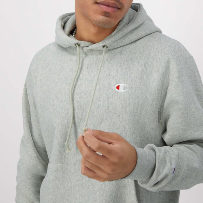 Reverse Weave Grey Hoodie C Logo