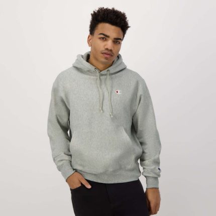 Reverse Weave Grey Hoodie C Logo