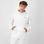 Powerblend White Hoodie Small Script Logo