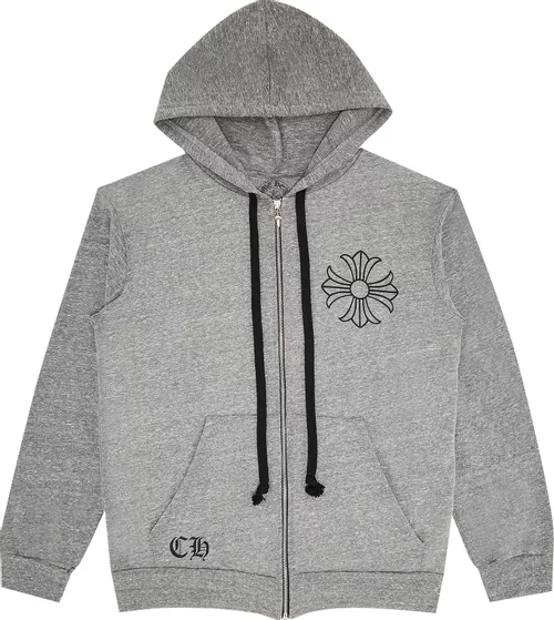 Chrome Hearts Framed Plus Cross Grey Hoodie