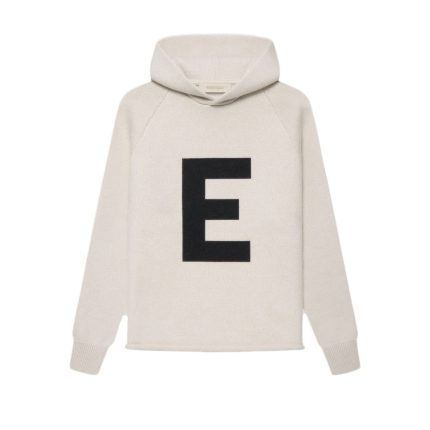 Fear Of God Essentials Kids Big E Knit Hoodie Wheat