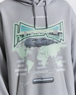 Worldwide Oversized Grey Hoodie