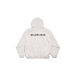 New Balenciaga Back Hoodie Medium Fit in Off White