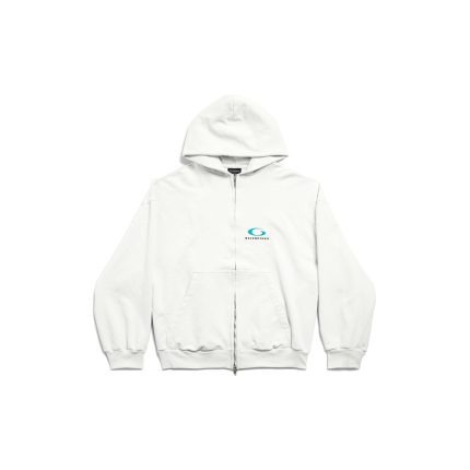 Men's Loop Sports Icon Zip-up Hoodie Regular Fit in White