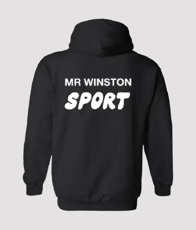 Mr Winston Merch Logo Hoodie Sweatshirt – Black