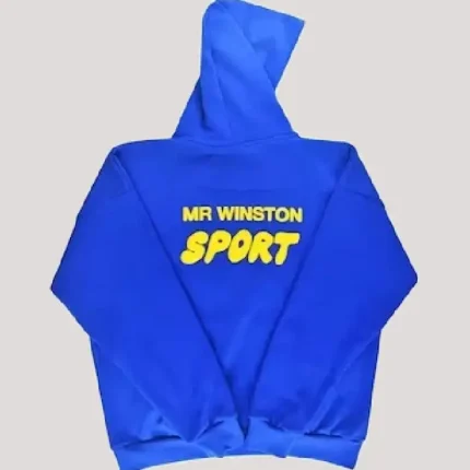 Mr Winston Puff Hoodie Sweatshirt – Blue