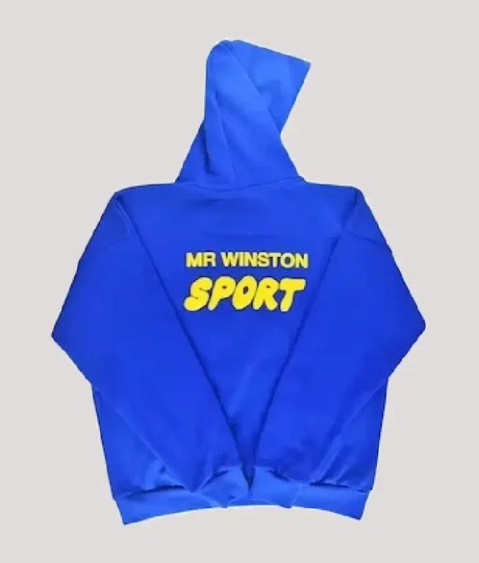 Mr Winston Puff Hoodie Sweatshirt – Blue