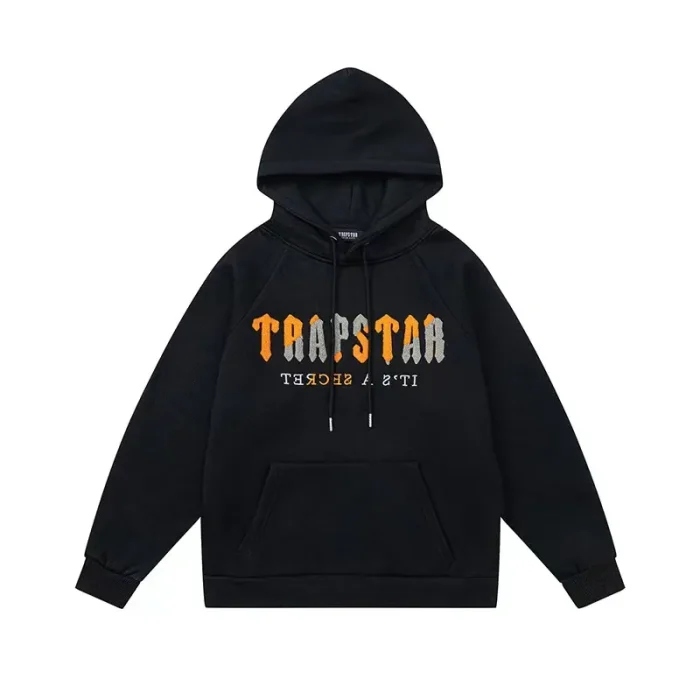 Trapstar It’s A Secret Yellow Logo Black Hoodie