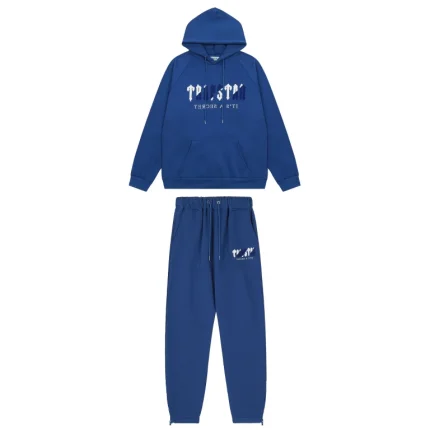 BLACK WITH WHITE – BLUE LOGO IT’S A SECRET TRAPSTAR TRACKSUIT