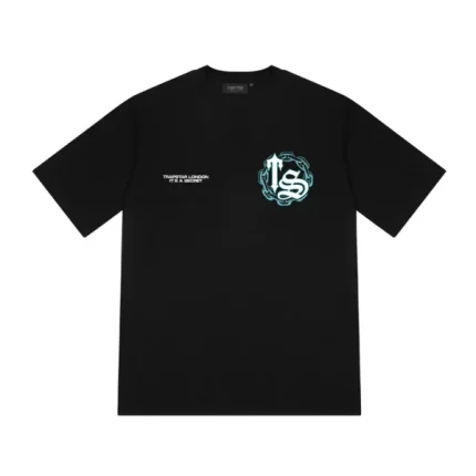 Trapstar Chain Script Tee – Black/teal