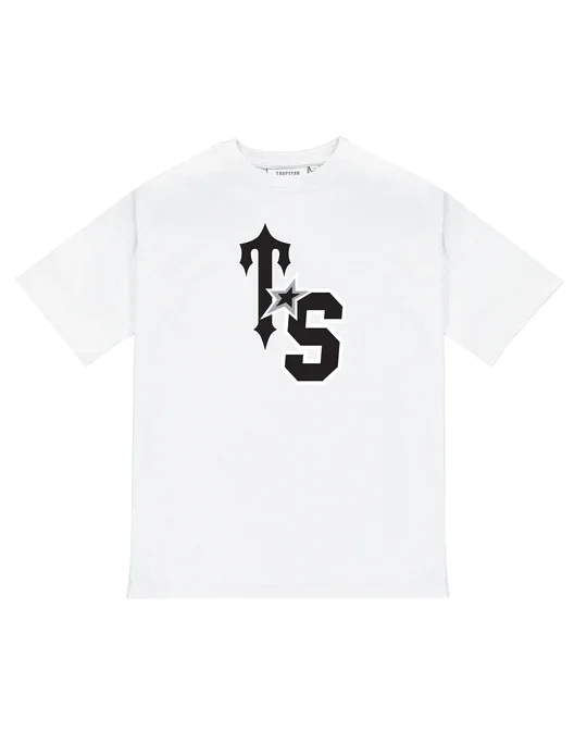 Trapstar Ts Star Black Logo Tee – White